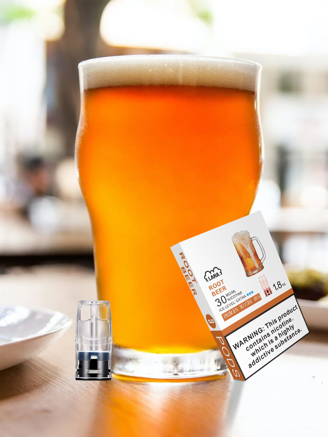 lana煙彈沙士啤酒口味