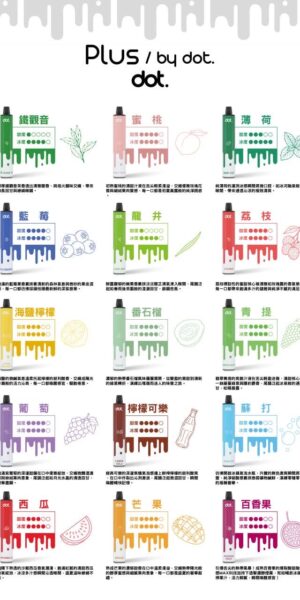 DOTPLUS 8000口一次性電子菸 - 14款口味現貨推薦